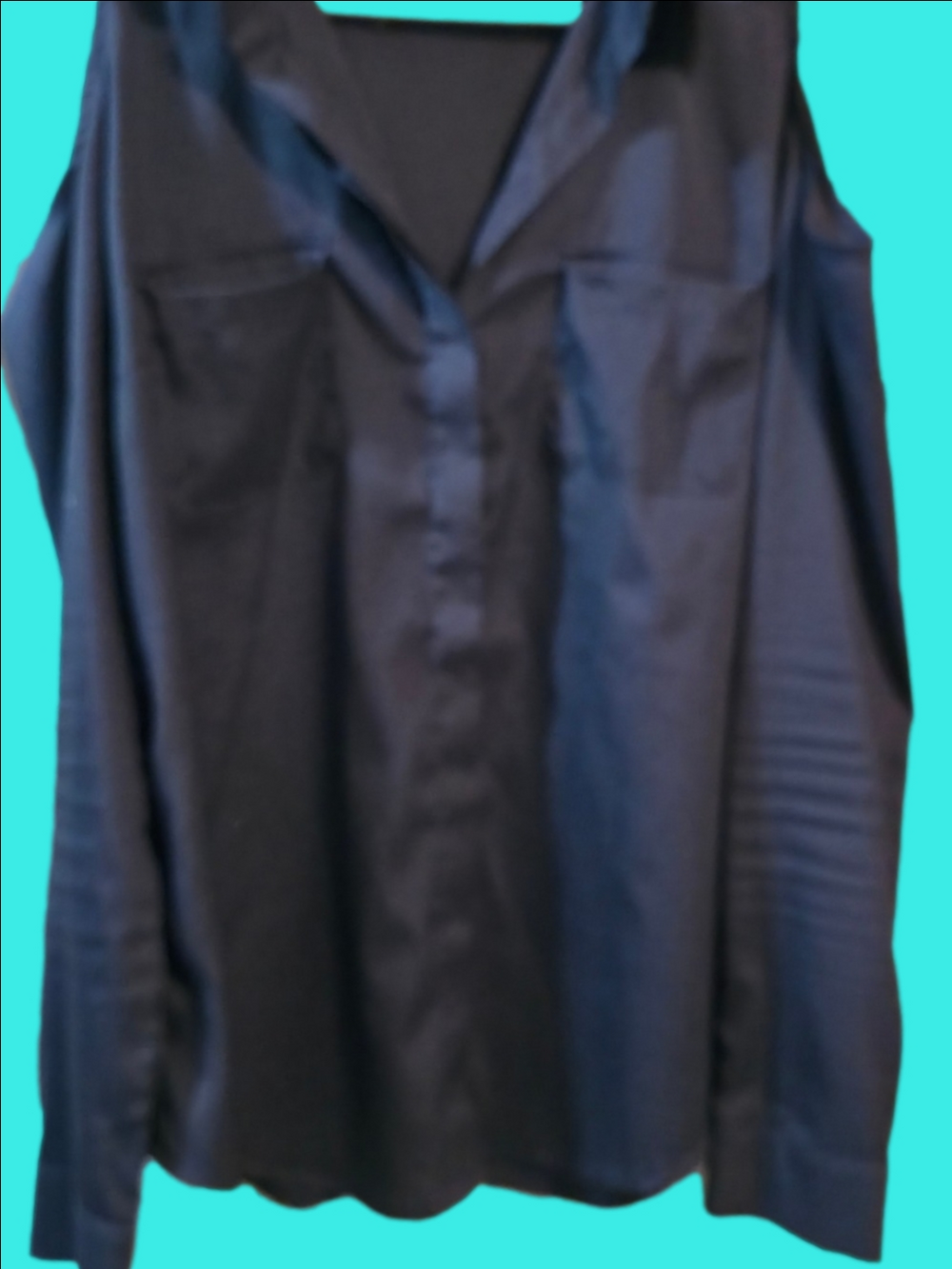 4/$25 Deal! Timing Navy Blue Textured Top